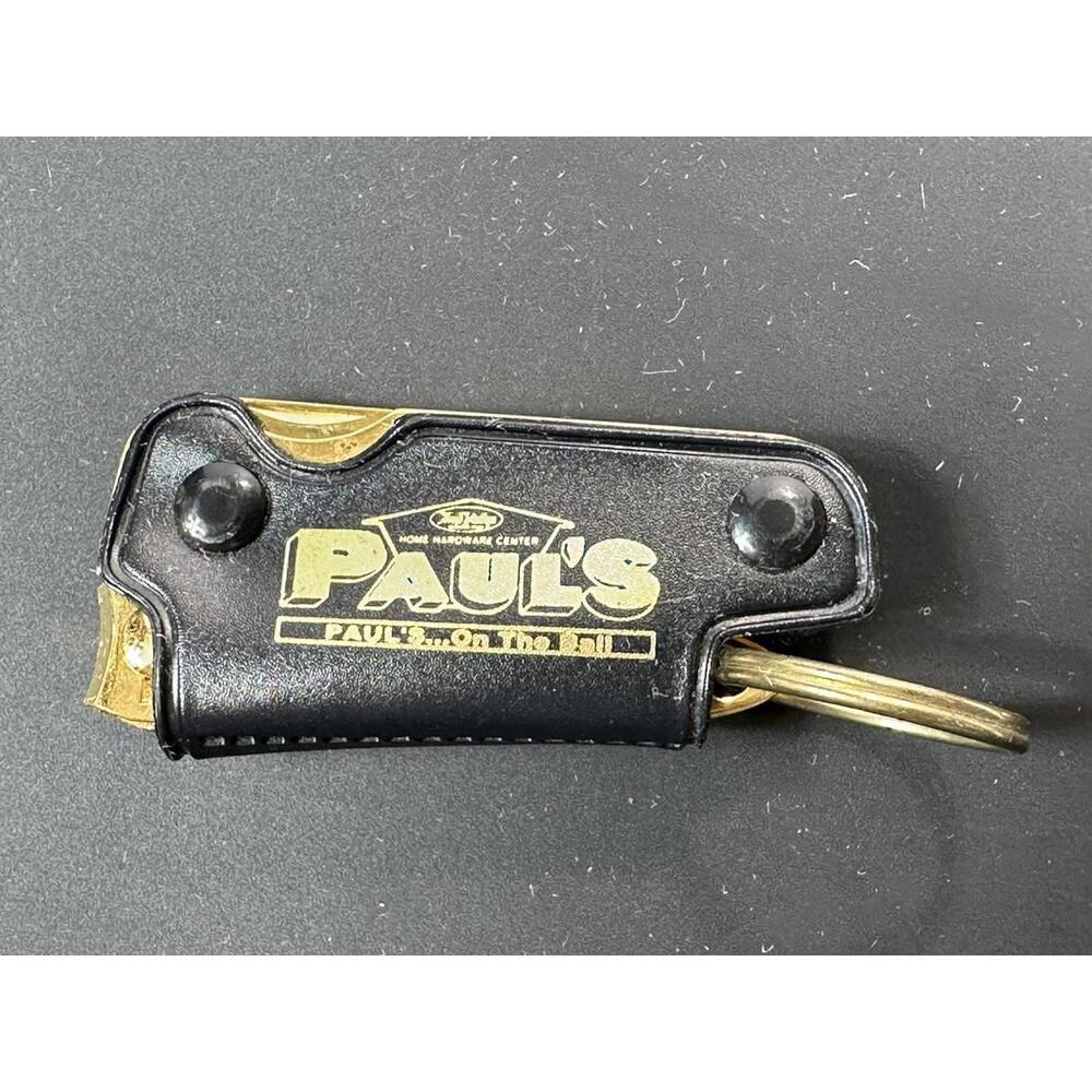 Vintage Tru Value Home Hardware Center Paul’s On The Ball Key Ring Keychain USA‎